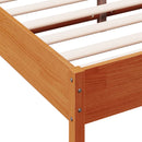 vidaXL viaszbarna tömör fenyőfa ágy matrac nélkül 135 x 190 cm