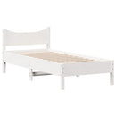 vidaXL fehér tömör fenyőfa ágy matrac nélkül 75 x 190 cm