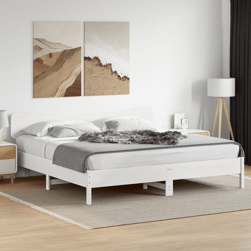 vidaXL fehér tömör fenyőfa fejtámla 180 cm