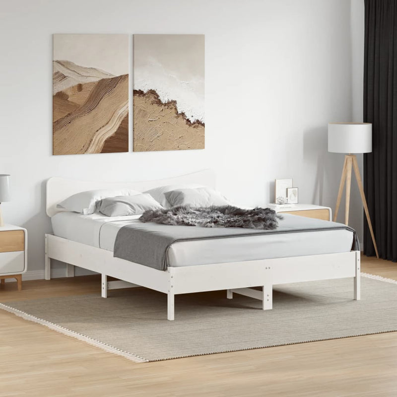 vidaXL fehér tömör fenyőfa fejtámla 160 cm
