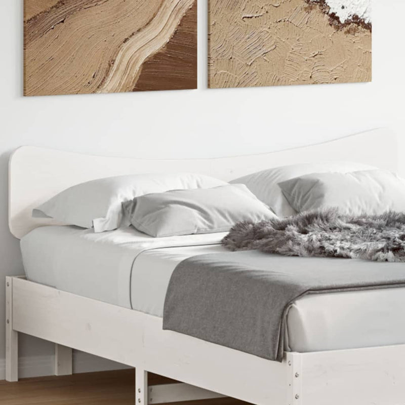 vidaXL fehér tömör fenyőfa fejtámla 150 cm