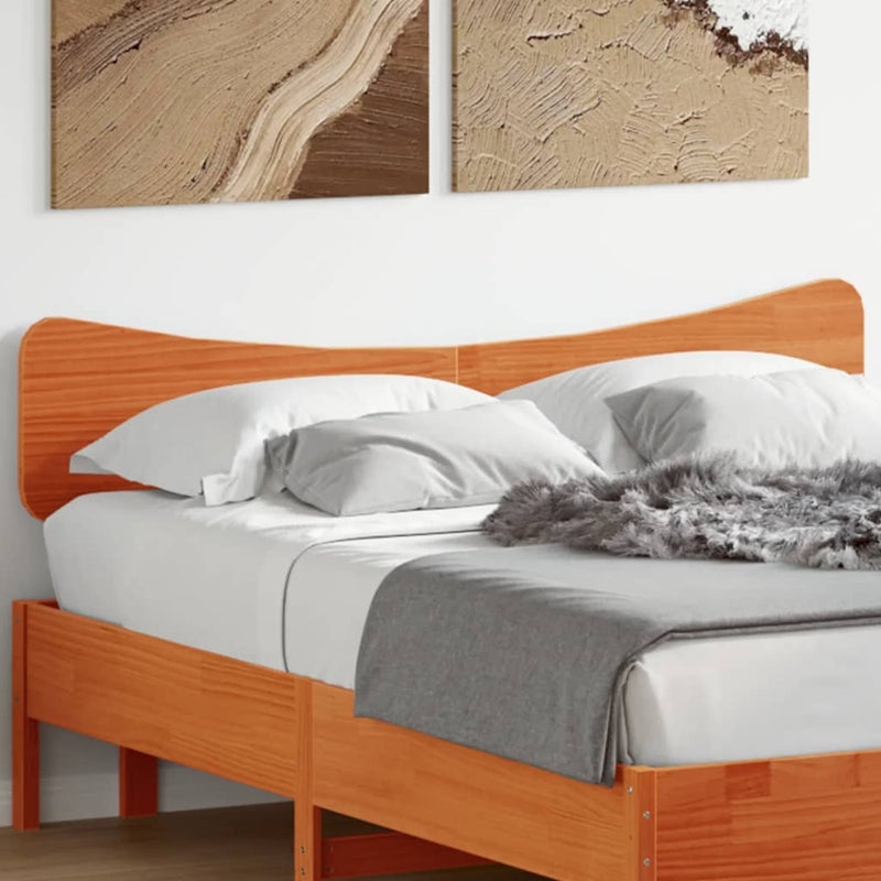 vidaXL viaszbarna tömör fenyőfa fejtámla 150 cm