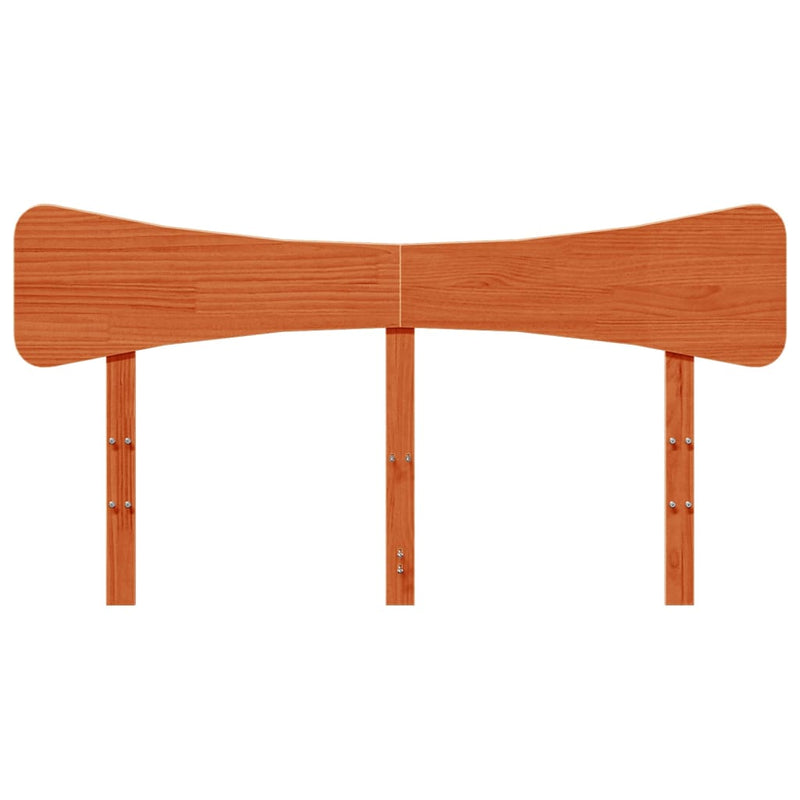 vidaXL viaszbarna tömör fenyőfa fejtámla 140 cm