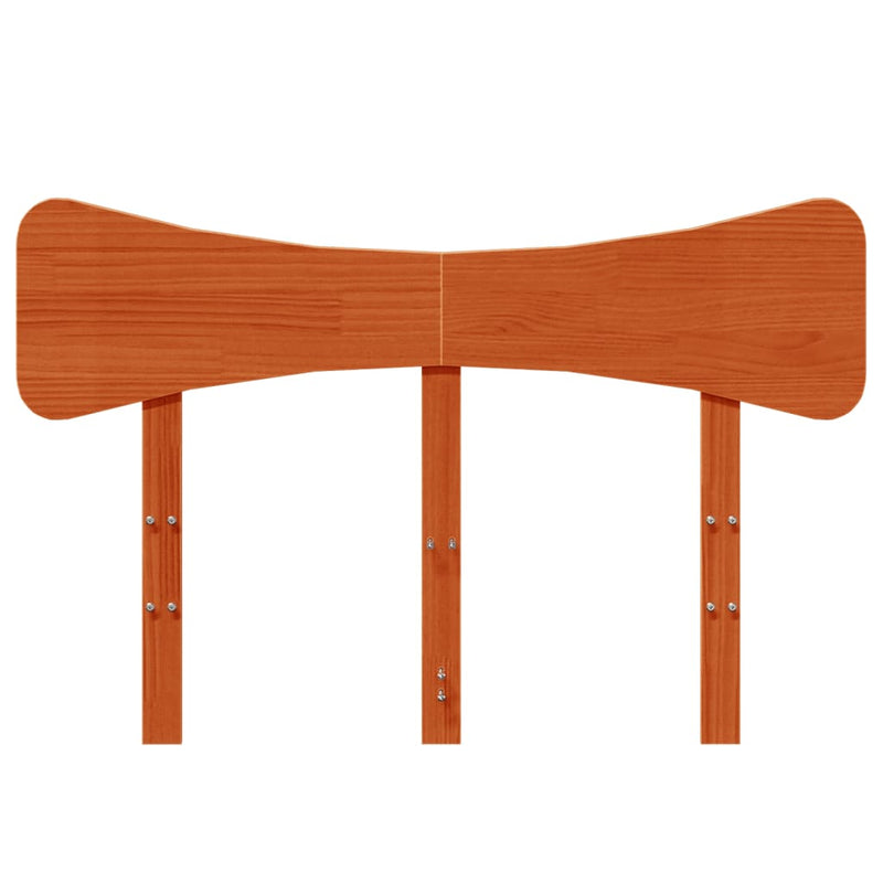 vidaXL viaszbarna tömör fenyőfa fejtámla 135 cm