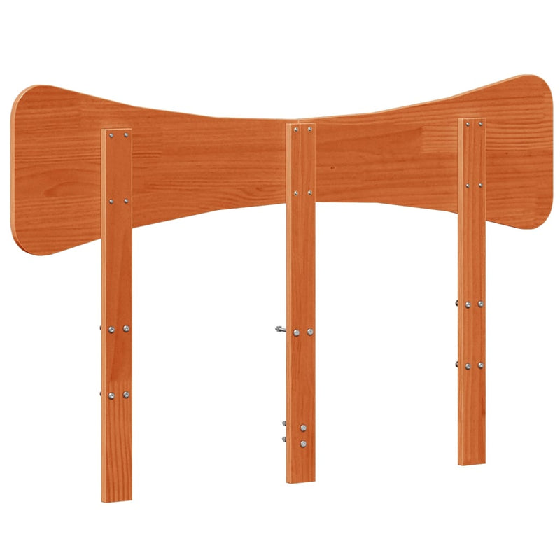 vidaXL viaszbarna tömör fenyőfa fejtámla 135 cm