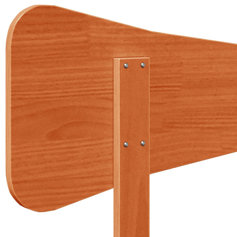 vidaXL viaszbarna tömör fenyőfa fejtámla 135 cm