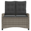 vidaXL szürke polyrattan dönthető kerti pad párnával