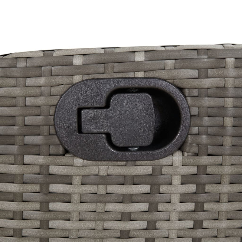 vidaXL szürke polyrattan dönthető kerti pad párnával