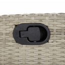 vidaXL világosszürke polyrattan dönthető kerti pad párnával