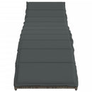 vidaXL szürke polyrattan napozóágy párnával 55x199x50 cm