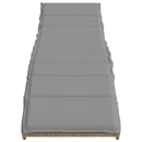 vidaXL bézs polyrattan napozóágy párnával 55x199x50 cm