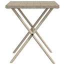 vidaXL 2 db világosszürke polyrattan napozóágy asztallal