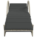 vidaXL világosszürke polyrattan napozóágy párnával 60x199x42 cm