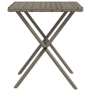 vidaXL 2 db szürke polyrattan napozóágy asztallal