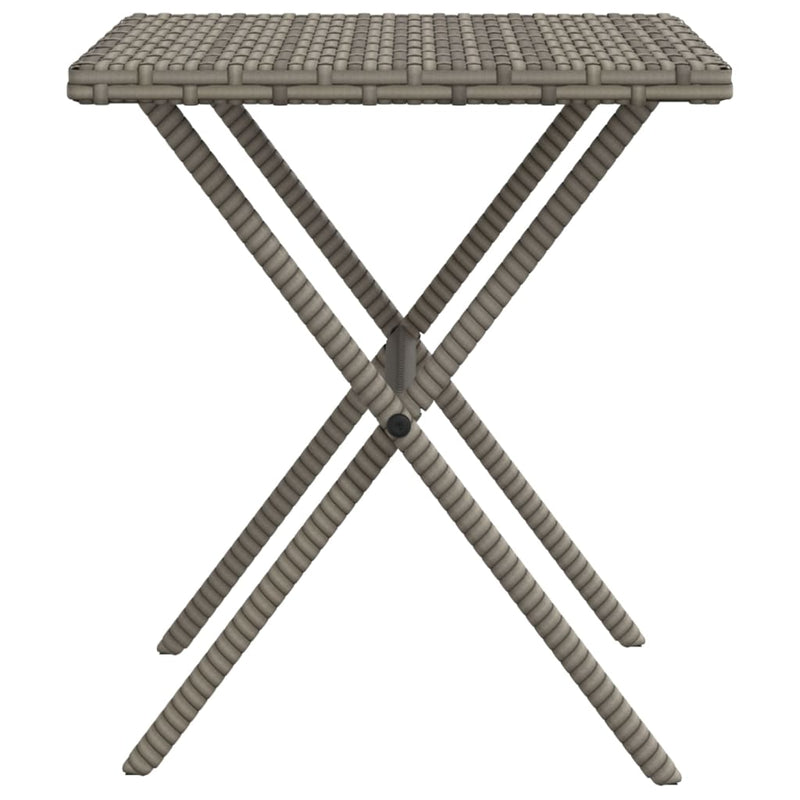 vidaXL 2 db szürke polyrattan napozóágy asztallal