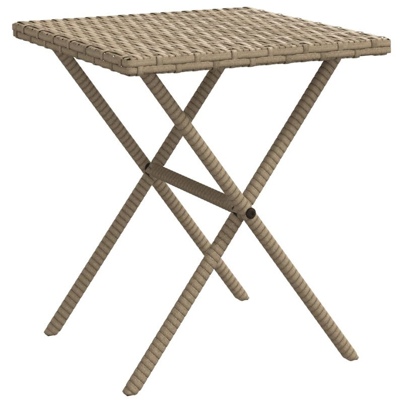 vidaXL 2 db bézs polyrattan napozóágy asztallal