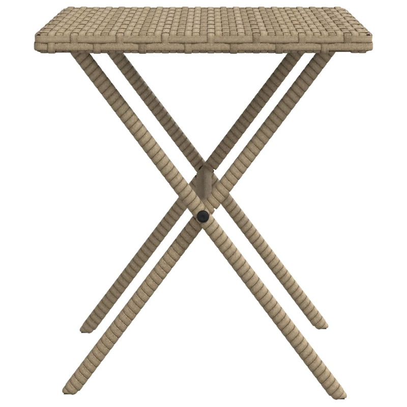 vidaXL 2 db bézs polyrattan napozóágy asztallal