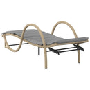 vidaXL 2 db bézs polyrattan napozóágy asztallal