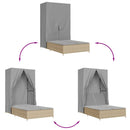 vidaXL bézs polyrattan dupla napozóágy tetővel és függönyökkel