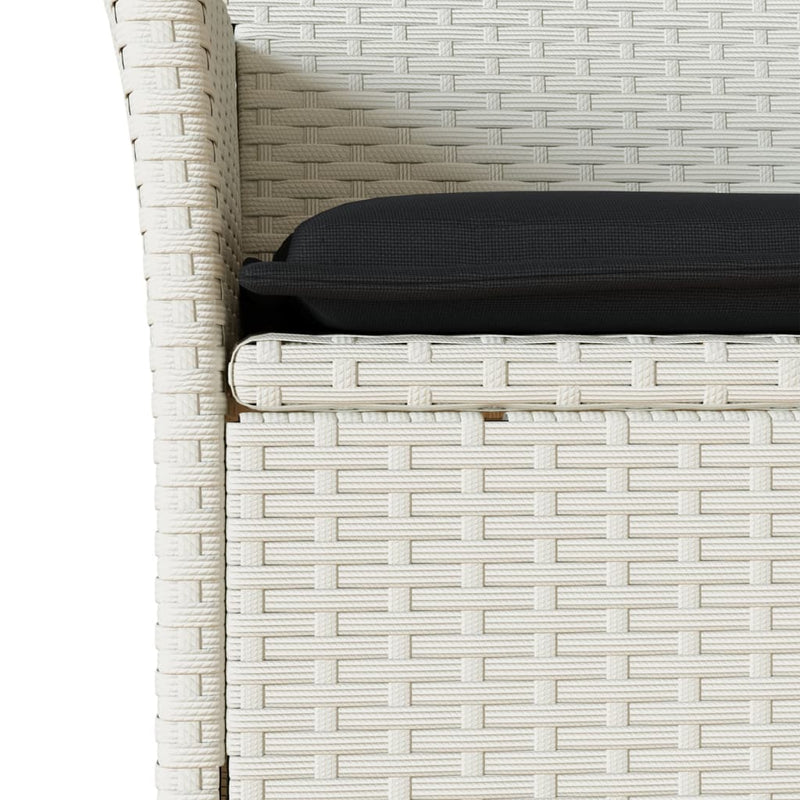 vidaXL 2 db fehér polyrattan kerti szék párnával