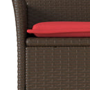vidaXL 2 db barna polyrattan kerti szék párnával