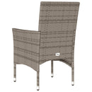 vidaXL 2 db szürke polyrattan kerti szék párnával