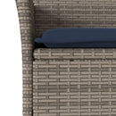 vidaXL 2 db szürke polyrattan kerti szék párnával
