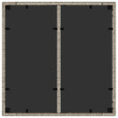 vidaXL világosszürke polyrattan üveglapos kerti asztal 90 x 90 x 75 cm