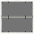 vidaXL fehér polyrattan üveglapos kerti asztal 90 x 90 x 75 cm