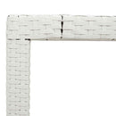 vidaXL fehér polyrattan üveglapos kerti asztal 90 x 90 x 75 cm