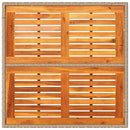 vidaXL bézs polyrattan és akácfa kerti asztal 90 x 90 x 75 cm