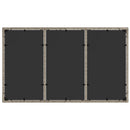 vidaXL világosszürke polyrattan üveglapos kerti asztal 150x90x75 cm