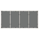 vidaXL fehér polyrattan üveglapos kerti asztal 190 x 90 x 75 cm