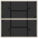 vidaXL világosszürke polyrattan üveglapos kerti asztal 80 x 80 x 75 cm