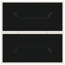 vidaXL fehér polyrattan üveglapos kerti asztal 80 x 80 x 75 cm