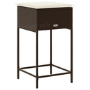 vidaXL 2 db barna polyrattan kerti bárszék párnával