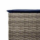 vidaXL 2 db szürke polyrattan kerti bárszék párnákkal