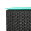vidaXL 2 db fekete polyrattan kerti bárszék párnákkal