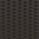 vidaXL fekete polyrattan napozóágy párnával