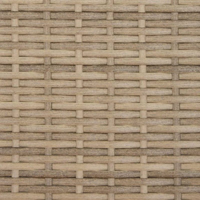 vidaXL bézs polyrattan napozóágy párnával
