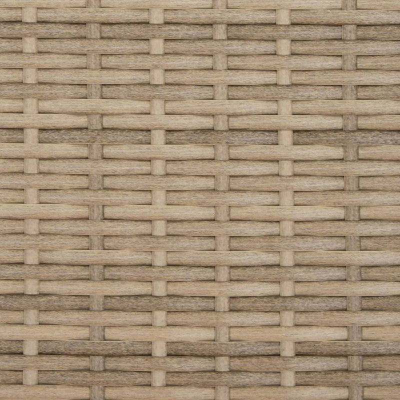 vidaXL bézs polyrattan napozóágy párnával