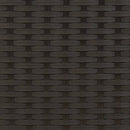 vidaXL fekete polyrattan napozóágy tetővel és párnával