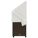 vidaXL barna polyrattan napozóágy tetővel és párnával