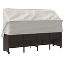 vidaXL barna polyrattan napozóágy tetővel és párnával