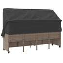 vidaXL világosszürke polyrattan napozóágy tetővel és párnával