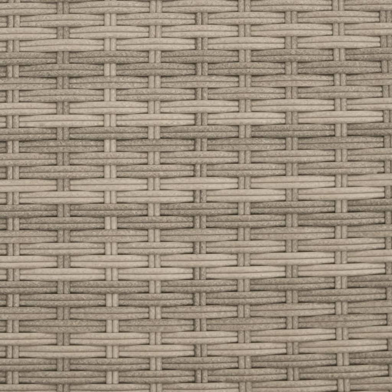 vidaXL világosszürke polyrattan napozóágy párnával