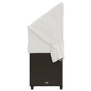 vidaXL barna polyrattan napozóágy tetővel és párnával