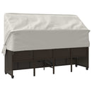 vidaXL barna polyrattan napozóágy tetővel és párnával