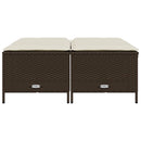 vidaXL 4 db barna polyrattan szék párnákkal