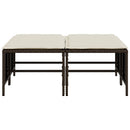 vidaXL 4 db barna polyrattan szék párnákkal